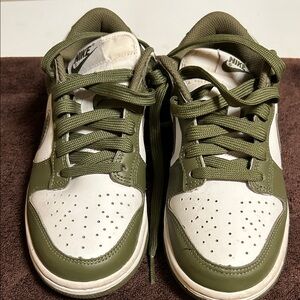 Nike Olive and White Athletic Shoes